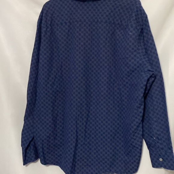 UNTUCKIT MENS SIZE XXXL BLUE GEO SMALL SQUARES Casual Button Down Shirt CLEAN - Picture 11 of 12